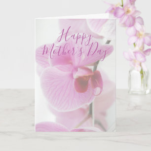 Pink Orchid   Personalised Happy Mother's Day Card