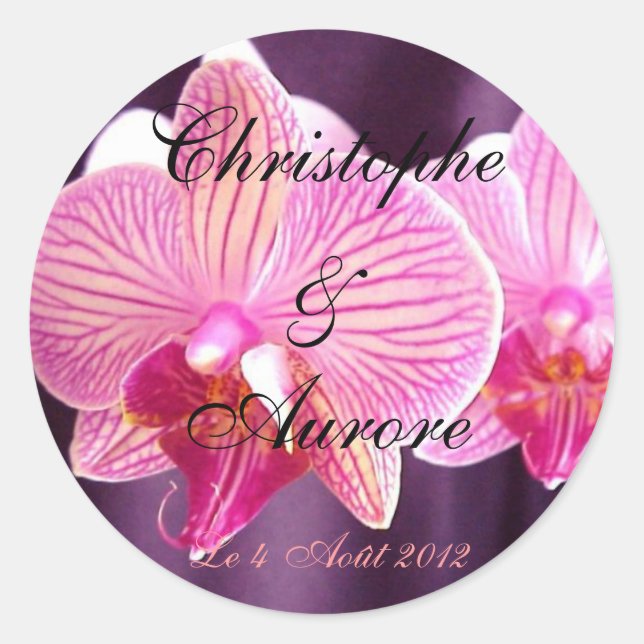 Pink Orchid Phalaenopsis sticker (Front)