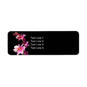 Pink Orchid. Return Address Label