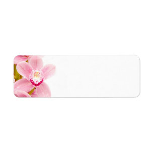 Pink Orchid Return Address Label