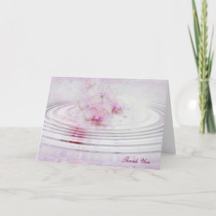 Pink Orchid Ripples thank you Card