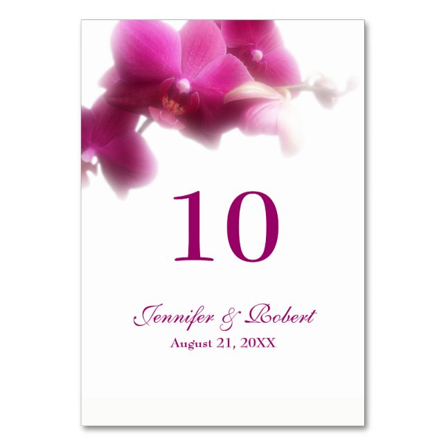 Pink Orchid Table Number (Back)
