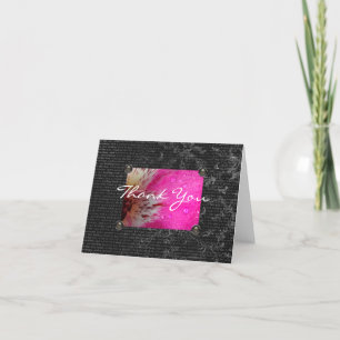 Pink Orchid Thank You Card