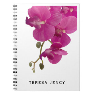 Pink Orchid Tropical Floral Aesthetic notebook