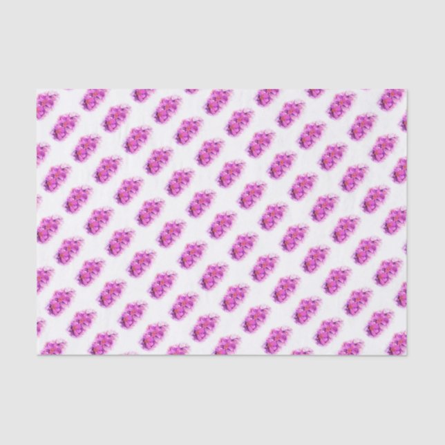 Pink orchid watercolor art tissue paper (Front)