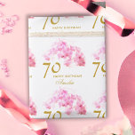 Pink Orchid Watercolor Gold Glitter 70th Birthday Wrapping Paper<br><div class="desc">Pink Orchid Watercolor Gold Glitter 70th Birthday  Wrapping Paper. Modern floral 70th birthday gift wrap with beautiful pink watercolor orchid and faux gold glitter. Add your name and age.</div>