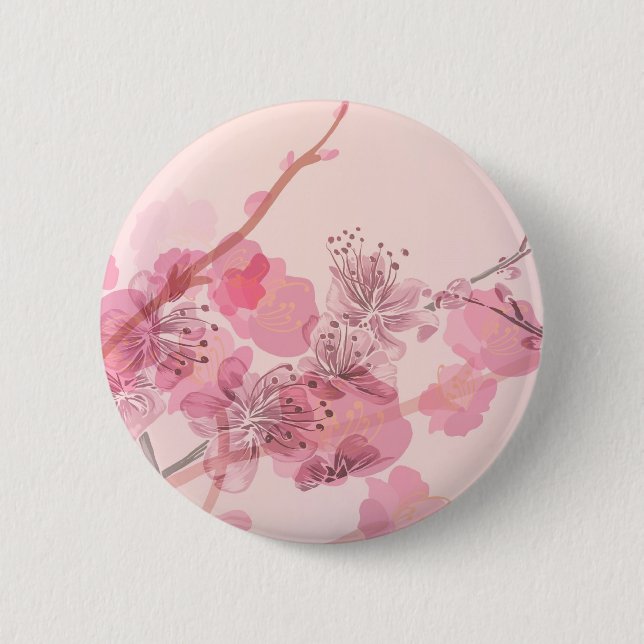 Pink Orchid Wedding 6 Cm Round Badge (Front)