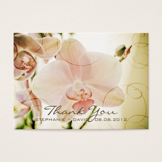 Pink Orchid • Wedding Favour Tag (Front)