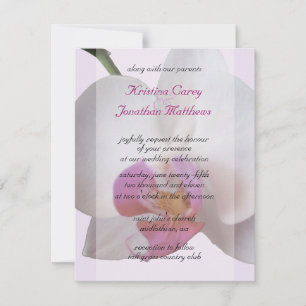 Pink Orchid Wedding Invitation