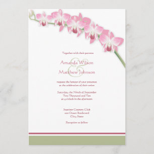 Pink Orchid Wedding Invitations