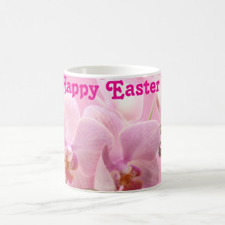 Pink Orchids “Happy Easter” Mug