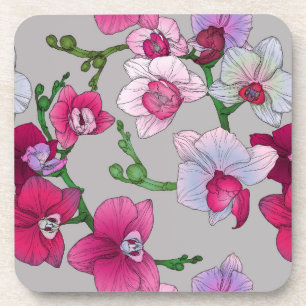Pink Orchids In Bloom Coaster