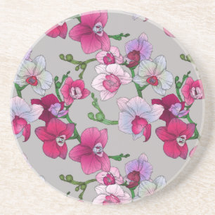 Pink Orchids In Bloom Coaster