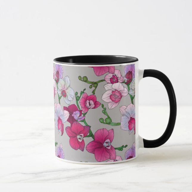 Pink Orchids In Bloom Mug (Right)