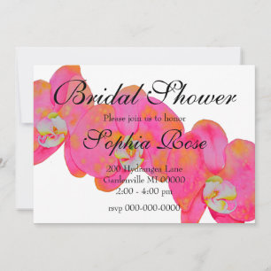Pink Orchids Invitation