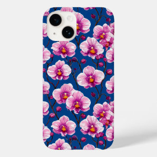 Pink Orchids pattern Case-Mate iPhone 14 Case