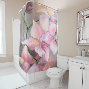 Pink Orchids Shower Curtain