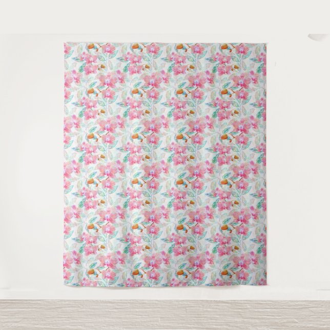 Pink orchids. tapestry (Front)