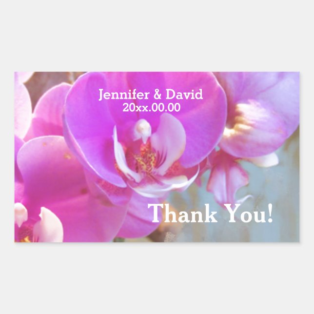 Pink Orchids Wedding Seals (Front)