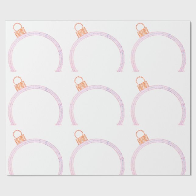 Pink Ornament Wrapping Paper (Flat)