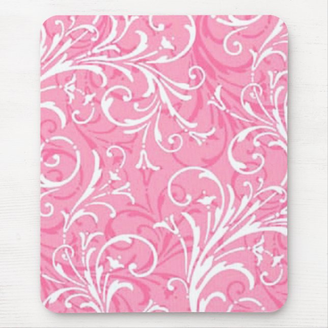 Pink Ornamental Mouse Pad (Front)