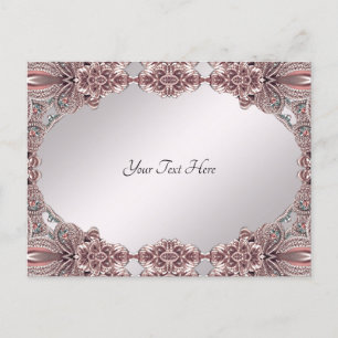 Pink Ornamental Postcard