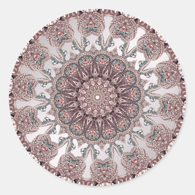 Pink Ornamental Sticker (Front)