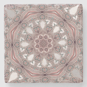 Pink Ornamental Stone Coaster