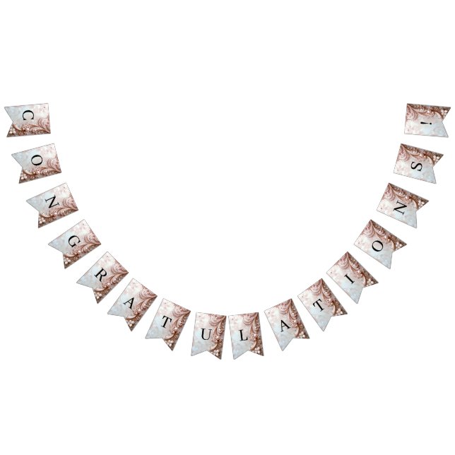 Pink Ornate Pearl and Floral Bunting Flag (All)