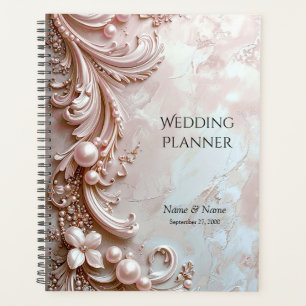 Pink Ornate Pearl and Floral Planner