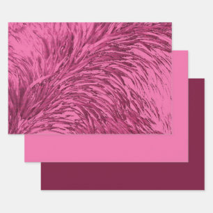 Pink Ostrich feather design Wrapping Paper Sheet