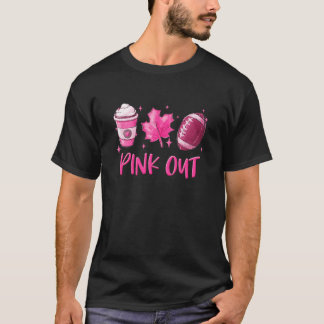 Pink Out Breast Cancer Awareness Day Pumpkin Spice T-Shirt