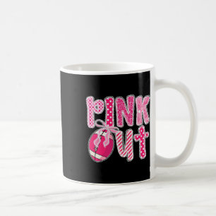 Pink Out Coquette Pink Bow Footll Breast Cancer Aw Coffee Mug