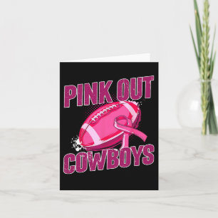 Pink Out Football Tackle Breast Cancer Card
