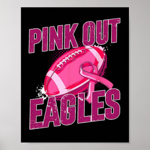 Pink Out Football Tackle Breast Cancer Poster