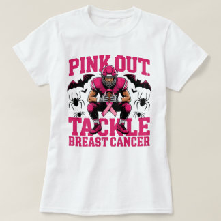 Pink Out Football TACKLE Breast Cancer Shirt