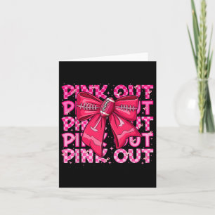 Pink Out Footll Team Breast Cancer Awareness Coque Card