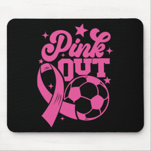Pink Out Kick For A Cure Soccer Breast Cancer Pink Mouse Pad