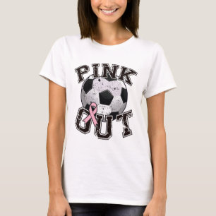 Pink Out Soccer Team Breast Cancer Awareness Month T-Shirt