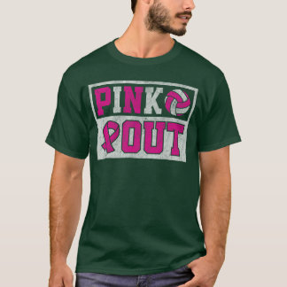 Pink Out Volleyball Ribbon Breast Cancer Awareness T-Shirt
