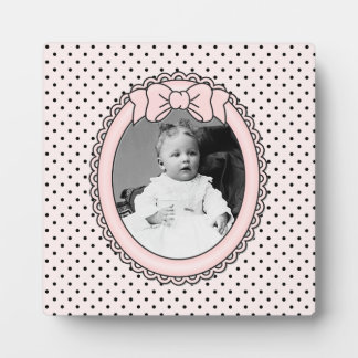 Pink Oval Frame with Bow - Customise with Your Pic