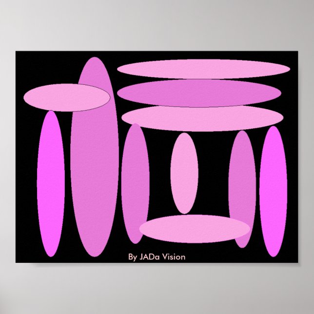 Pink Ovals Poster (Front)
