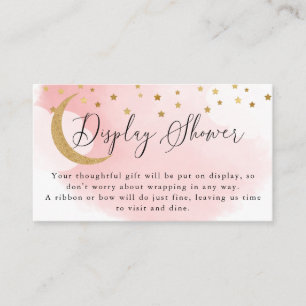Pink Over the Moon Display Shower Card