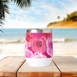 Pink Oversized Flowers Floral Collage