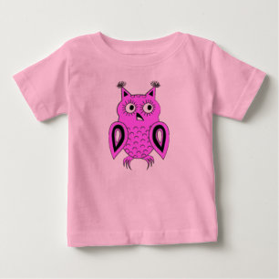 Pink Owl Baby T-Shirt
