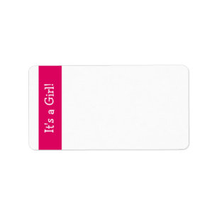 Pink Owl "It's a Girl" Address Labels