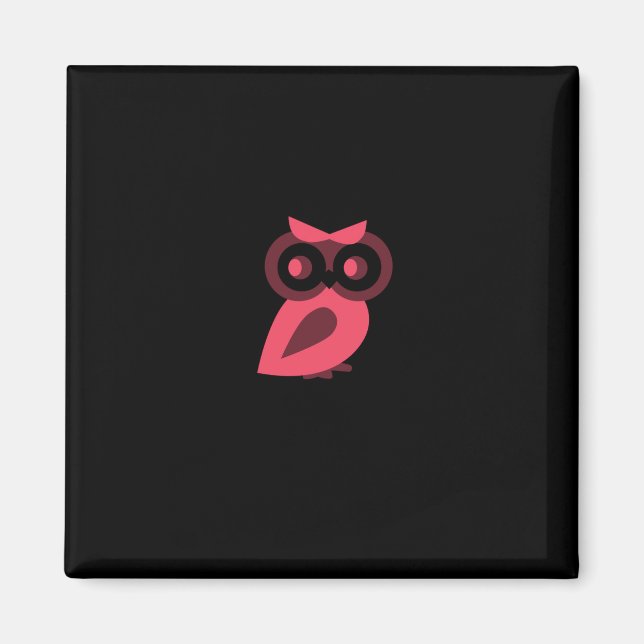 Pink Owl Magnet (Front)