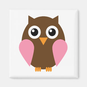 Pink Owl Magnet