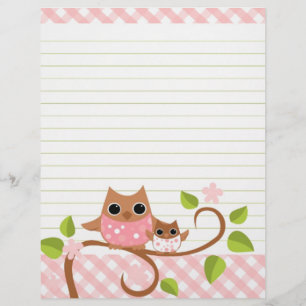 Pink Owl Stationery/Letterhead