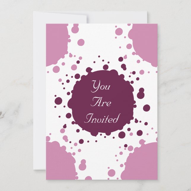 Pink Paint Invitation (Front)